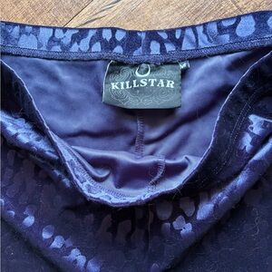 Killstar Purple Leopard Print Velvet Pants